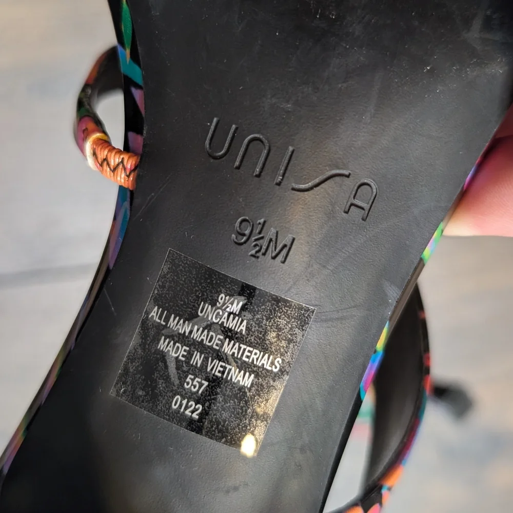 Unisa Women's‎ Multicolor Heel Sandals Size 9.5